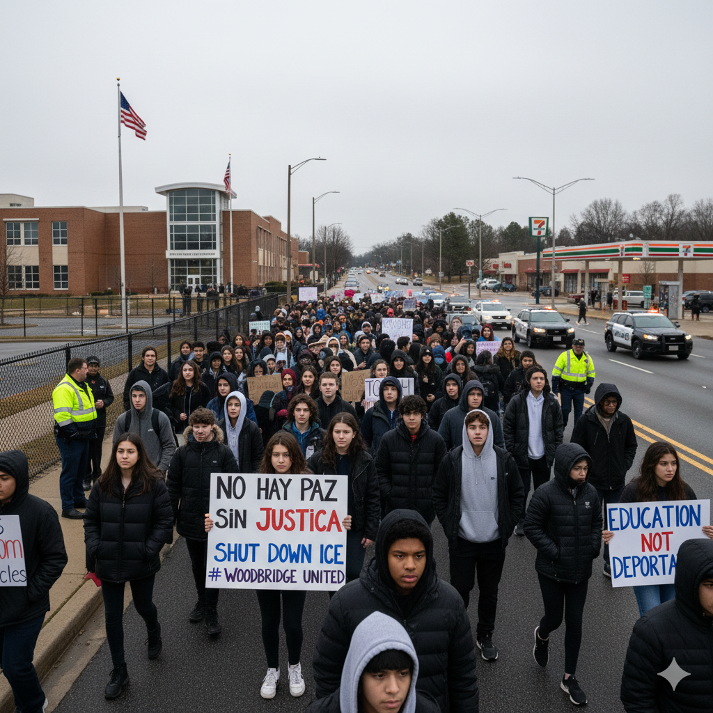 303 Virginia Students Suspended After Anti-ICE Walkout Spills onto Streets